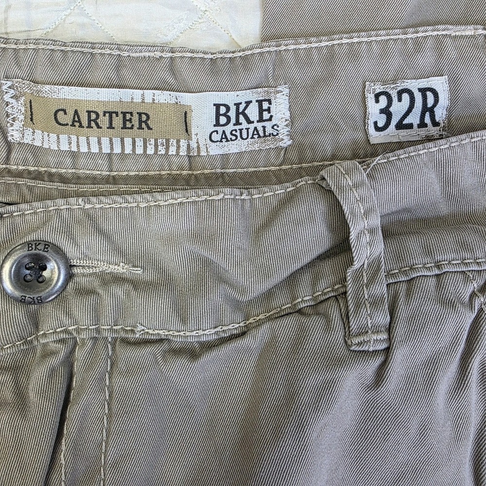 BKE Casuals Khaki‎ Pants Mens 32R Carter Straight Fit Tan - Picture 7 of 9